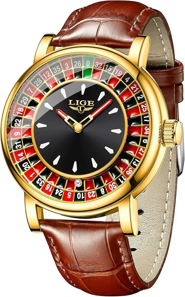 LIGE Roulette Dial Watch